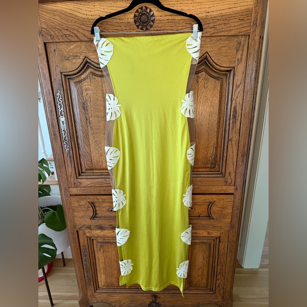 Bahia Maria Hoja Rota Strapless Cutout Maxi Dress